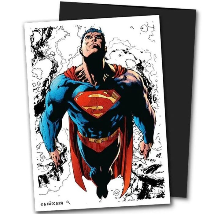 100 Bustine Standard Dragon Shield Matte Dual Art Sleeves - SUPERMAN CORE (Full Color)