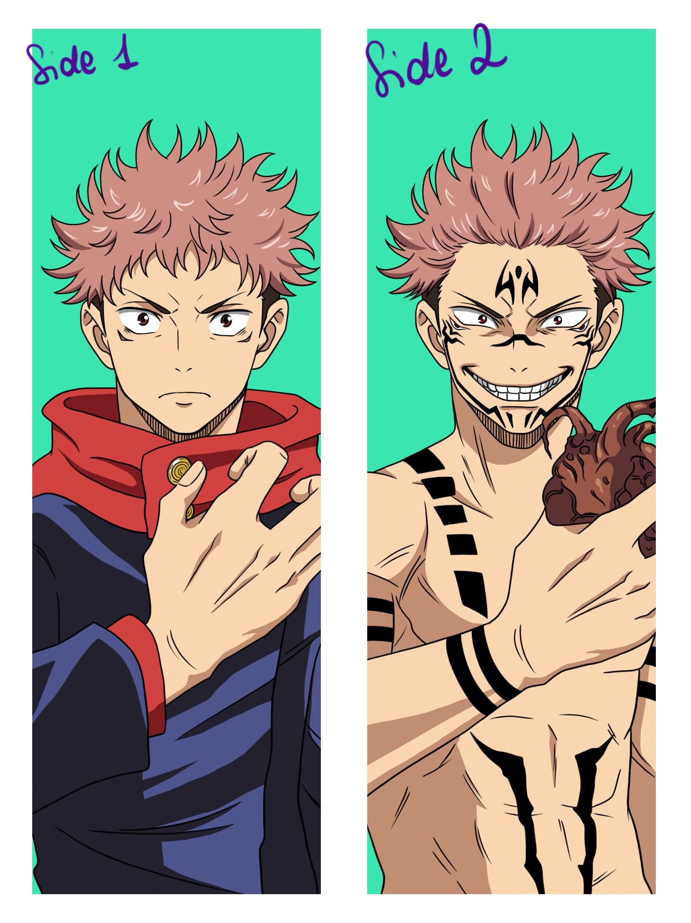 JUJUTSU KAISEN - YUGI ITADORI SEGNALIBRO DOBLE FACE