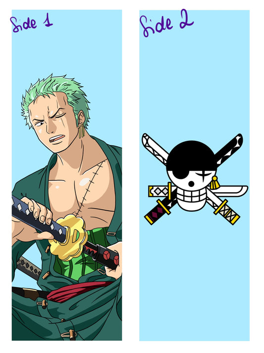 ONE PIECE - RORONOA ZORO SEGNALIBRO DOBLE FACE